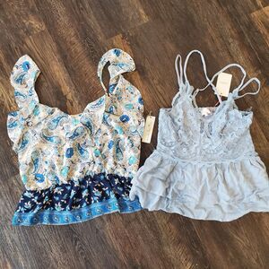 Lot of 2 NWT Boutique Medium Tanks Entro and Nine Britton